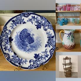 MaxSold Auction: This online auction features Vintage oil lamps, Antique English Ironstone Transferware, Vintage hand-painted China, brass candlesticks, Roger Bros Remembrance Silver-plate Flatware, porcelain figurines, Antique German Handwerck Bisque Head Doll and much more!