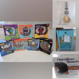 MaxSold Auction: This online auction featurtes Royal Doulton, NIB figures such as Figuarts, Pop Animation, ArtFX, and Dorbz, Canadian currency, books, small kitchen appliances, garden tools, vintage coffee table, and more!