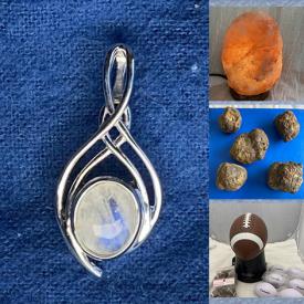 MaxSold Auction: This online auction features minerals, stones, and fossils such as raw crystal quartz, arrowheads, geodes, thundereggs, chalcedony, amethyst, petrified wood, fossilized shark teeth, and orthoceras fossil, jewelry such as mother of pearl pendants, stone cameos, earrings, semi-precious stone necklaces, rings, and bracelets and much more!