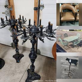 MaxSold Auction: This online auction features collector plates with COA, 50” LG TV, original signed art, furniture such as bench, vintage radio cabinet, sofa, upholstered chairs, wardrobe, kitchen table and upholstered rockers, Christmas decor, home decor, lighting, electric fireplace, luggage, HP printer, books, strollers, bicycles, vinyl flooring and much more!