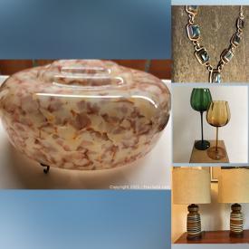 MaxSold Auction: This online auction features SCHEURICH Lamps, Vintage Signed Woodcut, Vintage Sterling Silver Jewelry, Vintage Pyrex, Wood Carving, Wool Yarn, Silk Scarves, Leather Gloves, Vintage Glass Ceiling Shade, Collector Plates, Vintage Bar Utensils and much more!