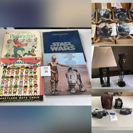 MaxSold Auction: This online auction features furniture such as a vintage cabinet, record player in cabinet and more, records, jewelry, sewing machine, teacups and saucers, stamps, figurines, scout patches, clothing, Brownie camera, Golden Age of American Railroad plate collection and much more!