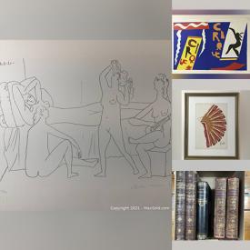 MaxSold Auction: This online auction features Vintage trade catalogs, History of Frederick The Great by T. Carlyle. Collection of Marina Picasso, Miro original lithograph "Nouvelles IV", After Pablo Picasso Offset Lithograph on Paper, Children books, Japanese print and much more!