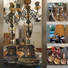 MaxSold Auction: This online auction features candelabras, clocks, glassware, silverplate items, chairs, art & decor, lamps, mirrors, refrigerator, luggage, patio furniture, planters, exercising equipment and much more.