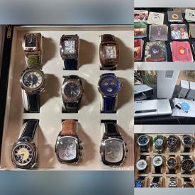 MaxSold Auction: This online auction features a Sony subwoofer, Epson Workforce printer, HP OfficeJet pro, Canon Pixma printer, Sony DVD player, Bose speakers, and other electronics, rolling utility table, massage table, Disney aprons, clothing, rolling caddy, stamps, records, watches and much more!