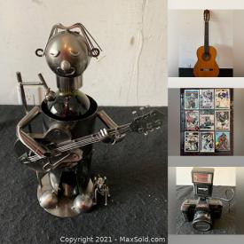 MaxSold Auction: This online auction features candle holders, hanging metal Latin, teapots, metal table clock, decorative jar with lid, 2 vintage bottles, storage crates, Himalayan set salt lamp, serving dish fine china and much more!