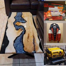 MaxSold Auction: This online auction features SNES console, collectible coins, sports trading cards, furniture such as live edge coffee tables and sectional couch, NIB small kitchen appliances, power tools, and much more!