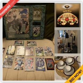 MaxSold Auction: This online auction features memorabilia, silver plate, Waterford crystal, furniture such as kitchen chairs, roll top desk, shelving units and bar stools, lighting, Old Town Kayak, power tools, fishing equipment, area rugs, exercise equipment, vinyl albums, office supplies, handbags, women’s footwear and much more!