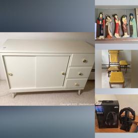 MaxSold Auction: This online auction features Vintage Bedroom Furniture, Hummels, Porcelain Figurines, Vintage Glider/Rocker, Wood Carvings, Floor Lamps, Barware, Teapots, Small Kitchen Appliances, TV, Office Supplies, Mini Fridge, Display Cabinets and much more!