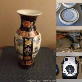 MaxSold Auction: This auction features; Vintage Portable Electric Stove, Vintage Washboard, Cutter Unique Design, Mid Century Corelle Dishware Made IN USA, Decorative Tin, Ipad Bluetooth Keyboard, Tripod Heavy Duty Professional Grade and much more.