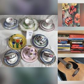 MaxSold Auction: This online auction features Royal Doulton Dinner Set, Shallow Centrepiece Bowls, Artisan Tiles, Teacup/Saucer Sets, Marion Williams Painting, Gwyneth Travers Woodcut, Cloisonné Vases, Decorative Plates, Flow Blue Vintage Plates, Art Glass, Fiestaware, Mari Lise Stonehouse Ceramic Pieces, Classical Guitars and much more!