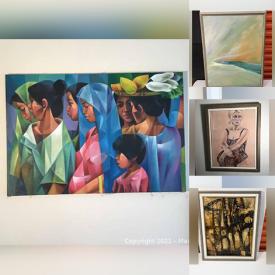 MaxSold Auction: This online auction features a variety of paintings, costume jewelry, vintage makeup holder, gift set, candles, watercolor prints, posters, vintage lithographs, amazing art and much more!