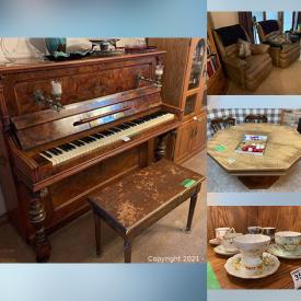 MaxSold Auction: This online auction features household items; Palliser Media Cabinet, Recliners, Cushions, Throws And Floor Lamp, Palliser Cabinet, Vintage Dresser, Bookcase, Refrigerator, Safe, Bakeware, Pyrex, Pans and Cutlery, Glasses, Mugs, Teacups Saucers, coins and much more!