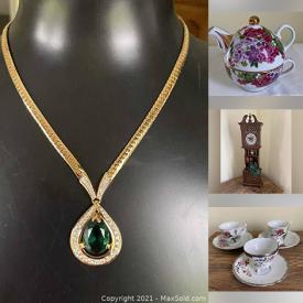 MaxSold Auction: This online auction features a Jack In The Pulpit Vase, Vintage Jewelry Box, Reindeer Brooch, Teacup And Saucer, Carnival Glass Bowl and much more!