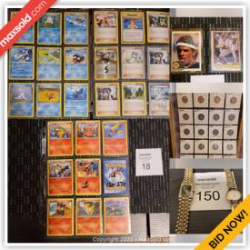 MaxSold Auction: This online auction features accessories like vintage cufflinks, necklace, bracelet, pin jewelry, clip-on earrings, also different card collection and much more.