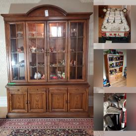 MaxSold Auction: This online auction features terrarium, tabletop hockey, organ, furniture such as China cabinet, matching armchairs, corner cabinet, exercise equipment such as stepper and weights, treadmill, OrbiTrek, Porcelain dolls, figurines, spy tracker system, kids toys and games and much more!