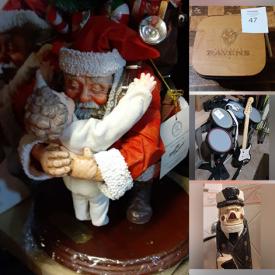 MaxSold Auction: This online auction features Steins, Model Cars, Wooden Carving, Bowling Balls, Wii Accessories, NIB Sewing Machine, DVDs, Longaberger Ravens Basket, Candy Molds, Christmas Around The World Collectibles, Small Kitchen Appliances, Rug Yarn, Foosball Table, Video Games and much more!