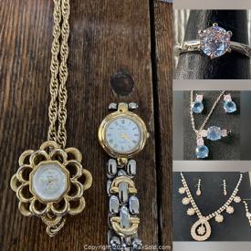 MaxSold Auction: This online auction features new jewelry such as 925 stamped rings, new with tags bracelets, earring sets and necklaces, vintage brooches and necklaces, Bulova watch and much more!