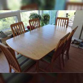 MaxSold Auction: This online auction features Solid Oak Dining Table and 6 Chairs, Decorative Metal Wall Arts, Solid Oak China Cabinet, Patio Chairs And Table, Oil Painting On Canvas, Sony 30" TV, Vacuum Cleaner, Lazyboy Sofa Bed and much more!