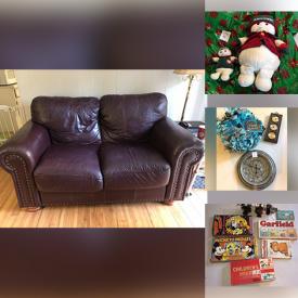 MaxSold Auction: This online auction features NIB Ceiling Fans, Decorative Plates, Board Games, Kids Puzzles, Leather Furniture, Vintage Velvet Sofa, Bedding and much more!