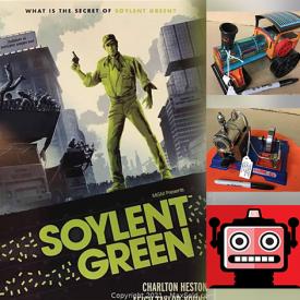 MaxSold Auction: This online auction features books, Spiderman, Punisher and other comic books, Pokemon cards, Magic the Gathering cards and other cars, decor, Heroclix figures, games, collectibles, videogame manuals, Soylent Green retro art print and much more!