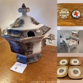 MaxSold Auction: This online auction features Area Rug, Antique Tureen, Studio Pottery, Antique White Wicker Rocker, Fitnation Vertical Cycle Trainer, Coin Silver Spoons and much more!