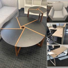 MaxSold Auction: This online auction features Couch, Armchairs, Corner Desks, Rectangular Desks, Office Chairs, Conference Table, Cabinets and much more!