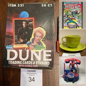 MaxSold Auction: This online auction features Vintage Postcards, Milk Glass, The Beatles Memorabilia, Autographed Hockey Photos, Sports & Non-Sports Trading Cards, Sports Figurines, Star Trek Collectibles, Model Kits, Hockey Collectibles, Comics, Sports Jerseys, Fiestaware, Vintage Children's Books, Movie Posters, LPs, 3D Puzzle, Wayne Gretzky Collectibles and much more!