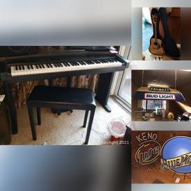 MaxSold Auction: This online auction features Nautical Lanterns, Air Hockey, Antique Grandfather Clock, Buddha Statues, Angel Statues, Coffee Tables, Sofas, Electric Keyboard With Bench, Jewelry, Yamaha F-310 Guitar, Electric Fireplace, Don Quixote Art and much more!