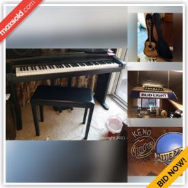 MaxSold Auction: This online auction features Nautical Lanterns, Air Hockey, Antique Grandfather Clock, Buddha Statues, Angel Statues, Coffee Tables, Sofas, Electric Keyboard With Bench, Jewelry, Yamaha F-310 Guitar, Electric Fireplace, Don Quixote Art and much more!