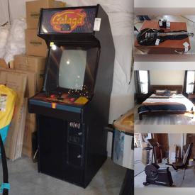 MaxSold Auction: This online auction features Galaga arcade game, furniture such as dressers, nightstands, bed frames, new IKEA kitchen table, counter stools, office furniture, and folding chairs, lamps, framed wall art, books, small kitchen appliances, electric guitar, Sega Dreamcast, DVD player, Christmas decor, camping supplies, power tools, NIB patio items and much more!