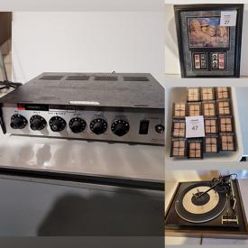 MaxSold Auction: This online auction features Bogden amps, vintage radios, celebrity stamps, collector plates, DVDs, new cosmetics, turntables and much more!