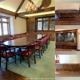 MaxSold Auction: This online auction features conference table, wooden chairs, office chairs, shelving and much more!