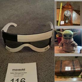MaxSold Auction: This online auction features a mini projector, foot massage, stamp collection, comic books, records, whiskey glass set, Oil lamp, hammock, trail set, tools and much more!