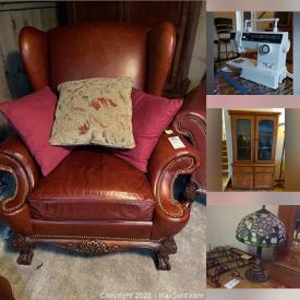 MaxSold Auction: This online auction features Sleeping Sofa, Exercise Machine, Kitchen Electronics, Dining Chairs, Pressed Glass, Monitor and Keyboard, Speaker System, Trundle Bed, Instruments, Whicker Litter Box and much more!