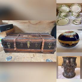 MaxSold Auction: This online auction features Antique Trunk, Royal Crown Derby Dishes, Espresso Cups, Art Glass, Pewter Plate, Silver-plate Pieces, Ceramic Dolls, Metal Art, Nutcracker, Crystal Decanters, LPs, Sculptures and much more!