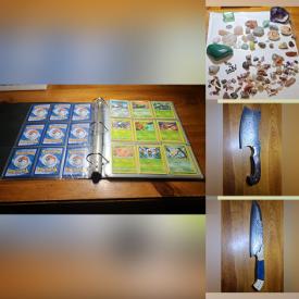 MaxSold Auction: This online auction features Damascus Cleaver, Skylander Figures, Rookie Baseball Cards, Pokemon Cards, Synthetic Gemstones, Adidas Shoes, Fossils, Crystals, Amethyst Sterling Silver Ring and much more!