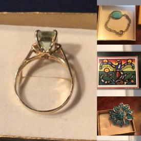 MaxSold Auction: This online auction features jewelry such as 10k Gold ring and bracelet, sterling silver rings, Vintage Wedgwood Christmas plates, Sorelle cups, saucer, digital photo frame, nutcrackers, meditating monk statues, electric Shogun Shiatsu Kneading massager, Authentic Scentsy Wax Warmer, Joan Rivers Bumblebee pin, Christmas decor and much more!