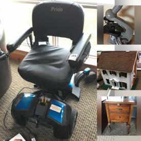 MaxSold Auction: This online auction features furniture such as sewing table, night table, bed frame and more, child's battery-operated car, pet items, coins, microscope, electric fireplace, Amana dryer and washing machine, jewelry, prints, office items, clothing. crochet, blower, wood carving, skis, ladies items and much more!