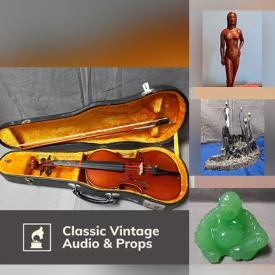 MaxSold Auction: This online auction features Boris Kramer Metal Sculpture, Studio Pottery, Indigenous Art, Cuba Paintings, Art Glass, Accordion, Stradivarious Violin Copies, LPs, Rock Band T-shirts, NIB Lego Kits, Wizard Of Oz Collectibles, Cameras, Vintage Mantle Clocks, Indonesian Mask Plaques and much more!