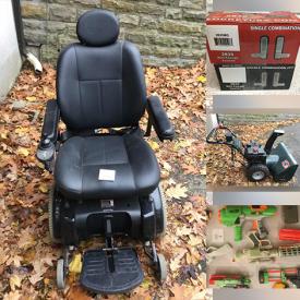 MaxSold Auction: This online auction features Portmarion Dishes, Nerf Toys, Pet Supplies, Holiday Decorations, Men’s Lacrosse Equipment, Garden Flags, Electric Wheelchair, Snowblower, Board Games, Mountain Bike, Patio Furniture, Camping Gear, Chop Saw and much more!