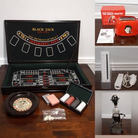 MaxSold Auction: This online auction features Nintendo, Hallmark Disney Ornaments, Christmas Disney LED Projection Light, a snowman cookie jar, Nintendo Wii Party Lunchbox, Hockey Player Wine/Liquor Bottle Holder, Baseball set, Parkhurst card and much more!