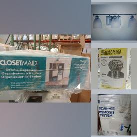 MaxSold Auction: This Business Downsizing Online Auction features New in Box items such as Laminate Flooring, Closet Organizers, Patching Compound, Bathroom & Kitchen Items, Assorted Lights, Turbine Vents, and Trade Show Booth Display, Office Furniture and much more!