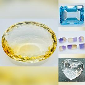 MaxSold Auction: This online auction features Loose Gemstones such as Citrines, Moonstones, Quartz, Emeralds, Kyanites, Tanzanites, Garnets, Amethysts, Sapphires, Tourmaline, Laser Cut Crystal Quartz and much more!