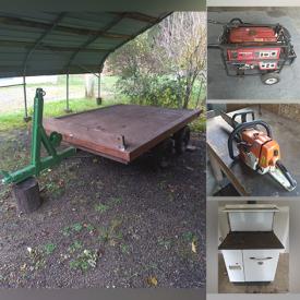 MaxSold Auction: This online auction features 14k Gold Amethyst Ring, Dual Axel Trailer, Generator, Chain Saw, Reverse Osmosis Water Filter, Shelving, Exercise Equipment, Wood Stove, Hand Tools, Fabric, Wood Splitter, Fishing Poles, Oil Lamps, Channel Scanner and much more!