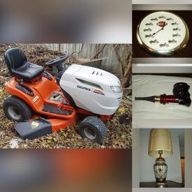 MaxSold Auction: This online auction features furniture such as a file cabinet, coffee table, bedroom dresser and more, Snow Flite snowblower, CASE 220 tractor, John Deere riding mower, lamps, small kitchen appliances, tools, fishing rods, linens, Electro air compressor, glassware and much more!