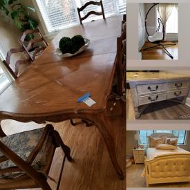 MaxSold Auction: This online auction features Patio Lounge chairs and tables, Bookcase, Upholstered Sofa, Swing Chair, Model Boats, Bed frame, Ragazzi Dresser, Lamp, Recliner, Towel Shelf, Oreck Vacuum, Computer And Keyboard, Indoor Basketball Game, Fireplace Screen, Full bed and much more!