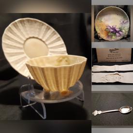 MaxSold Auction: This online auction features Teacup/Saucer Sets, Decorative Plates, Silver Plate, Vintage Etched Glass Lamp Shades, Kid Leather Opera Gloves, Vintage Beaded Purses and much more!