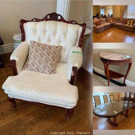 MaxSold Auction: This online auction features furniture such as dining table, love seat, side tables, drum stools, china cabinet, sectional couch, and dressers, home decor, dishware, Christmas decor, framed wall art, DVD players, digital cameras, DVDs, CDs, handbags and much more!