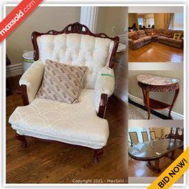 MaxSold Auction: This online auction features furniture such as dining table, love seat, side tables, drum stools, china cabinet, sectional couch, and dressers, home decor, dishware, Christmas decor, framed wall art, DVD players, digital cameras, DVDs, CDs, handbags and much more!